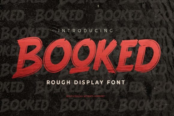 Booked Font: A Textured Display Typeface for Makers
