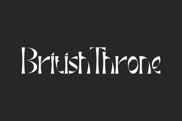 British Throne: A Regal Display Font for Editorial Elegance