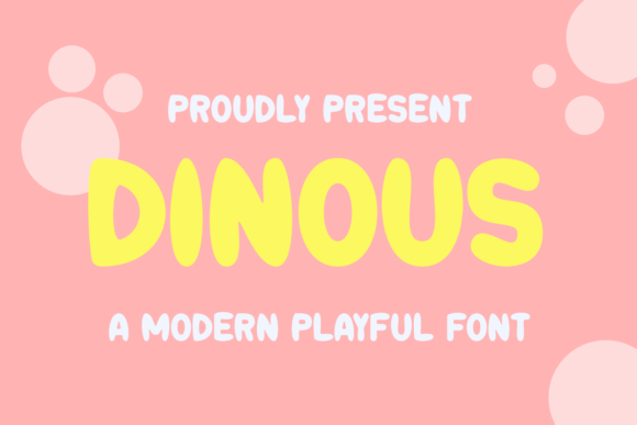 Dinous Font: A Playful Display Typeface for Branding