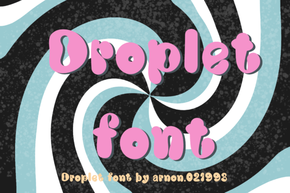 Droplet Font: Playful Display Typography for Web Design