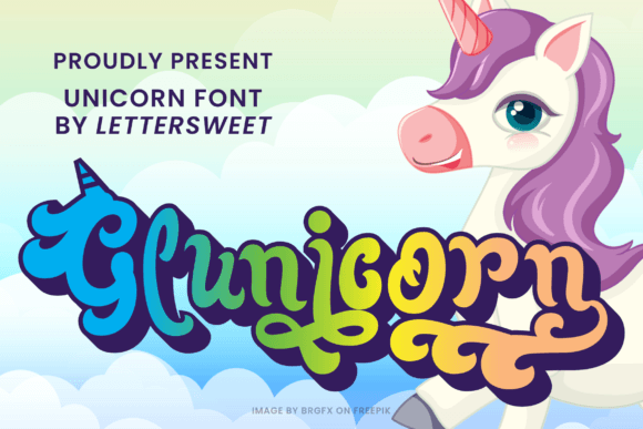 Glunicorn: A Charming Display Font for Playful Branding