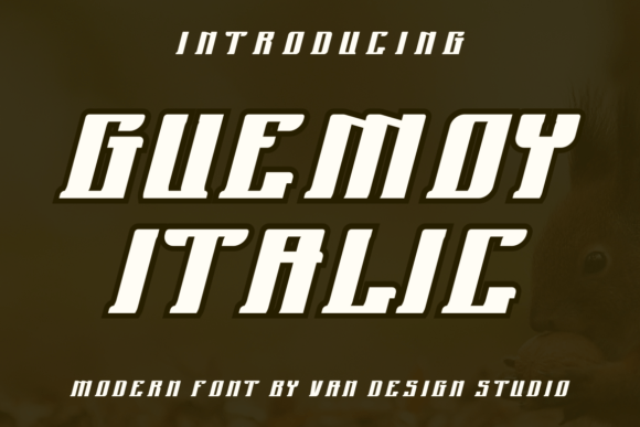 Guemoy Italic Font for Bold Handmade Labels